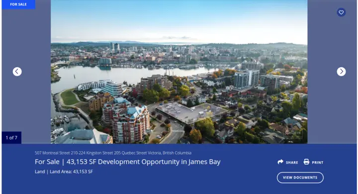 Listing on Colliers website